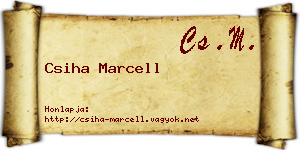Csiha Marcell névjegykártya